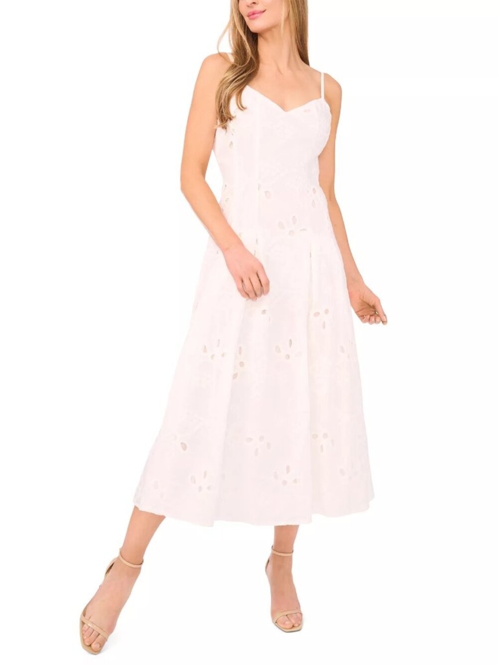 CeCe, NWT, Women's Maxi A-Line Embroidered Dress, Size Large
